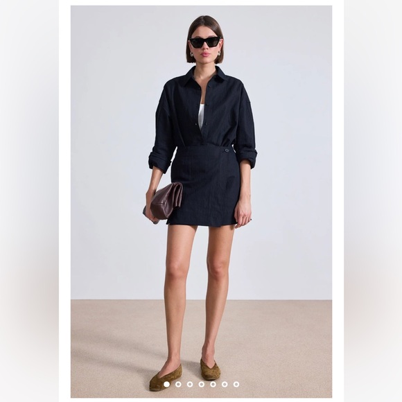 Apiece Apart Reina Mini Dress Black Size 2 - Picture 2 of 5